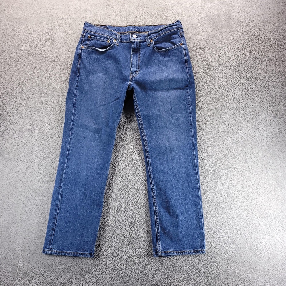 Levi's Jeans Mens 36x29 Blue 514 Straight Medium Wash Stretch Denim 00514-1620